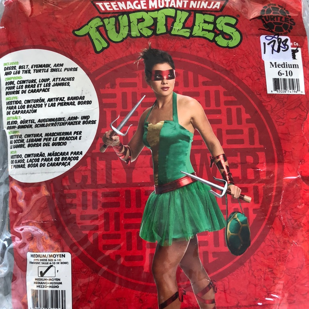 Ninja Turtles Raphael Adult Costume! New!